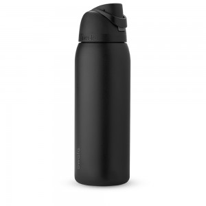 FreeSip® Owala FreeSip Material Stainless Steel Size 40 oz Water Bottle Noir | 3750219-SM